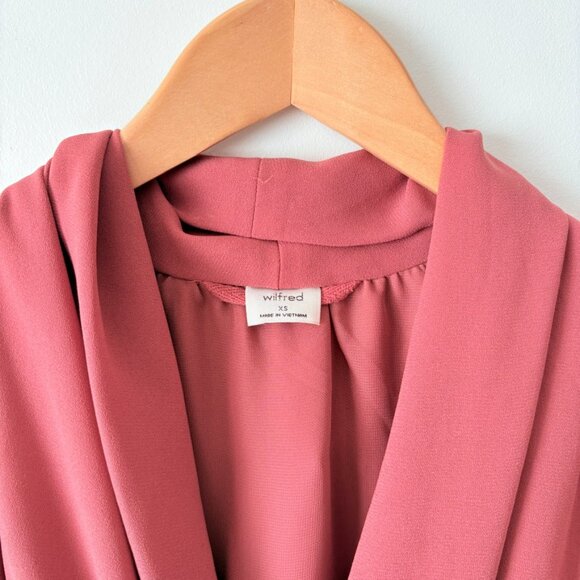 Aritzia Wilfred Sabine Dress Tie Belt Mauve Pink Size XS - Picture 4 of 5